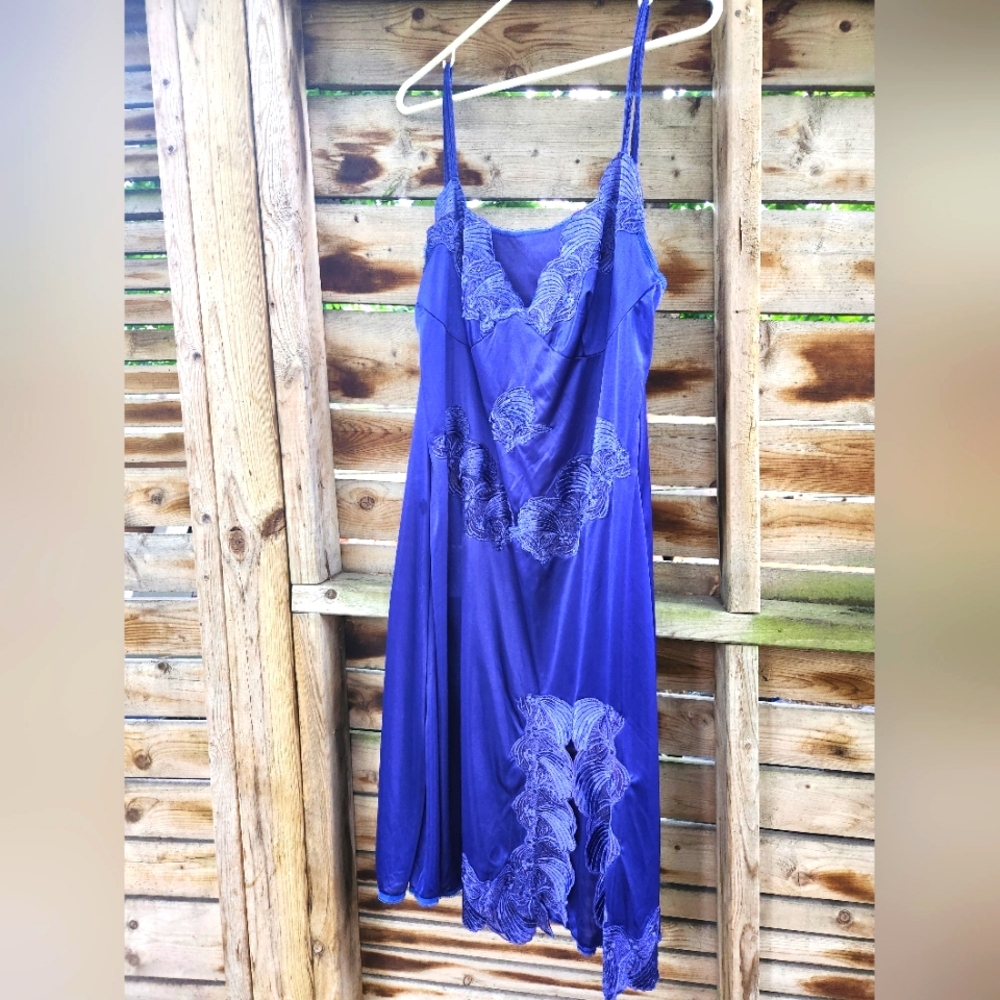 Deep Blue Lingerie Slip Dress size L
